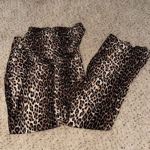 Forever 21 Cheetah tube top jumpsuit. Size L - worn once